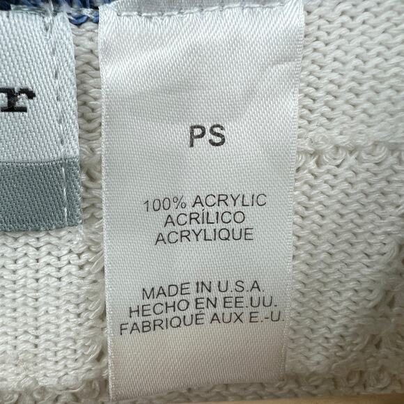 Alfred Dunner PETITE SMALL American VINTAGE Striped Knit Sweater white blue - Picture 8 of 9